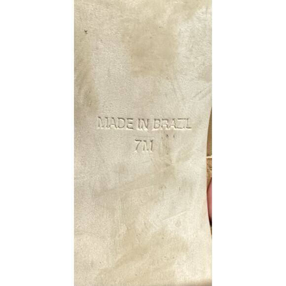 Steve Madden Tarra, Tan Block Heel, Leather Upper, Lace Up Heels, Size 7 - Picture 9 of 10